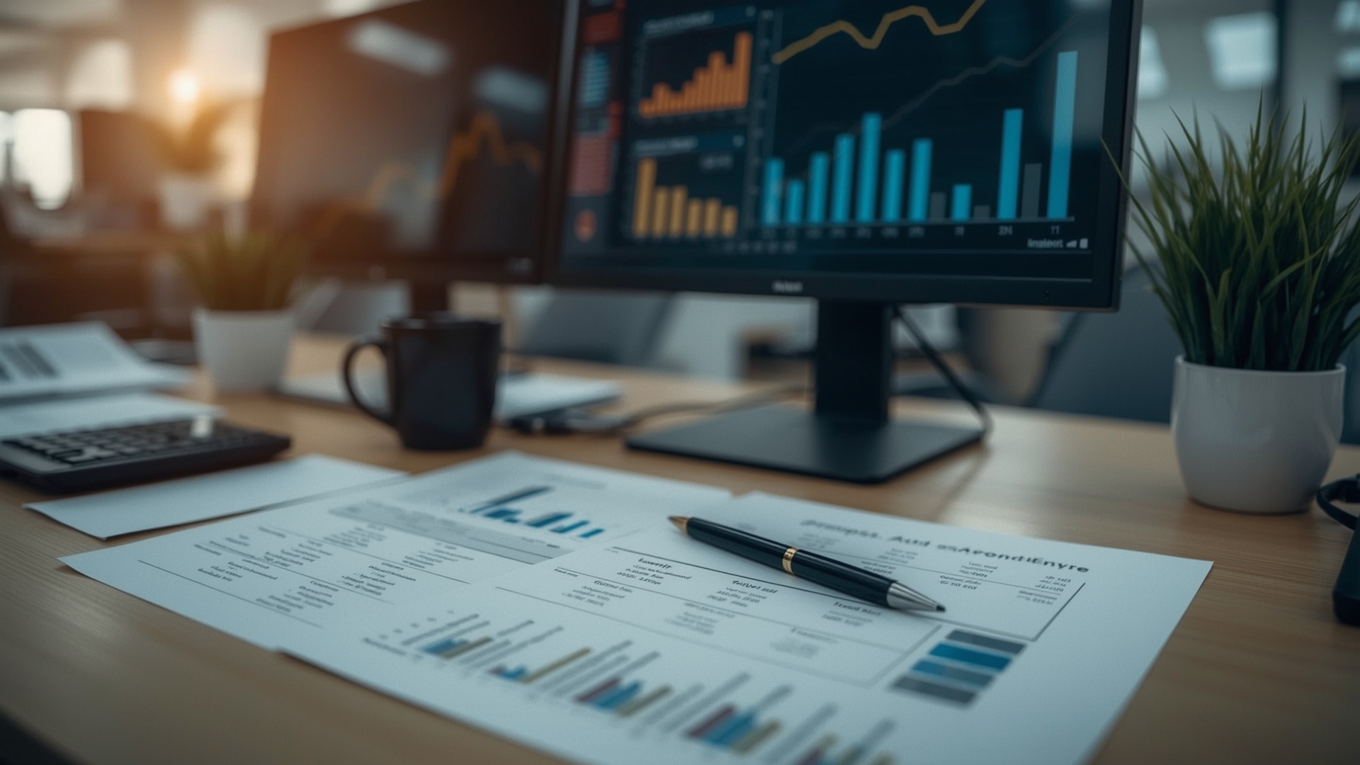 Professional team working on financial analysis